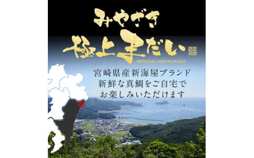 宮崎産 新海屋 鰤屋金太郎 みやざき極上まだい 丸ごと１尾 約2kg　N018-ZA645