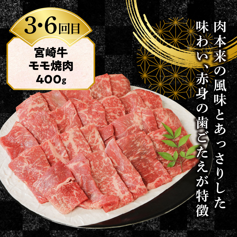 【6ヶ月定期便】宮崎牛食べ比べ焼肉 N0147-YE077