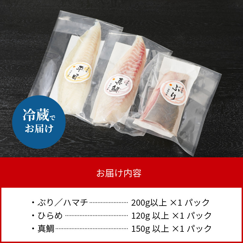 〈数量限定・訳あり〉日向灘活〆ロインお刺身3種の食べ比べ〈其の壱〉　計470g以上　N124-ZB059