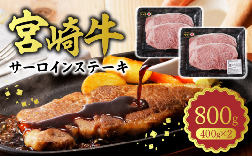 宮崎牛 サーロインステーキ800g N0140-YC716