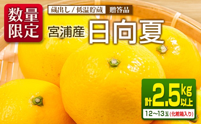 先行予約 宮浦産 蔵出し 日向夏 計2.5kg以上 化粧箱入り 期間限定 数量限定 フルーツ 果物 くだもの 柑橘 みかん 令和8年発送 国産 産地直送 新鮮 食品 ジュース デザート おやつ ギフト 贈り物 贈答 お返し お礼 手土産 おすそ分け 宮崎県 日南市 送料無料_BC130-25