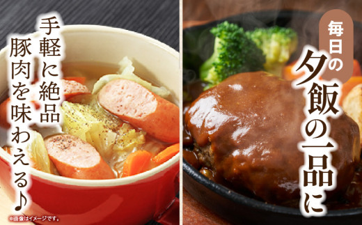 粗挽き ウインナー 90g×4パック ポークハンバーグ 100g×8個 お試しセット 国産 豚肉 ソーセージ 加工品 おかず お弁当 おつまみ 食品 BBQ バーベキュー 焼肉 人気 おすすめ 詰め合わせ 簡単調理 小分け お取り寄せ グルメ ミヤチク 宮崎県 日南市 送料無料_BA94-25