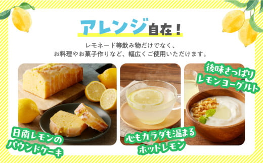 無添加 てんさい糖使用 数量限定 日南レモン シロップ 500ml 2本 セット れもん 檸檬 柑橘 ジュース フルーツ 果物 くだもの 飲料 飲み物 オリジナル ブレンド ホット アイス ソーダ割 レモンケーキ 国産 人気 おすすめ ギフト 贈り物 贈答 宮崎県 送料無料_CC70-25