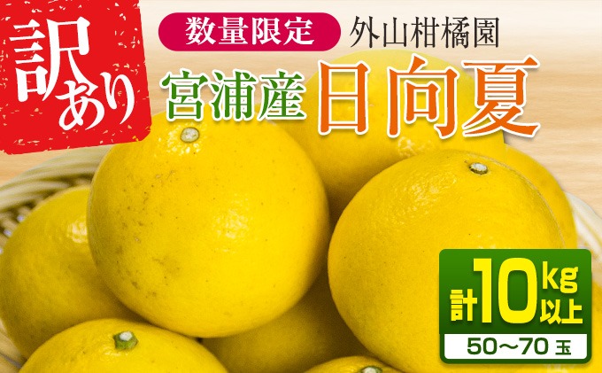 先行予約 訳あり 宮浦産 日向夏 計10kg以上 期間限定 数量限定 フルーツ 果物 くだもの 柑橘 みかん 令和8年発送 国産 産地直送 新鮮 食品 ジュース デザート フルーツサンド おやつ ご褒美 おすそ分け ご家庭用 宮崎県 日南市 送料無料_CA85-25