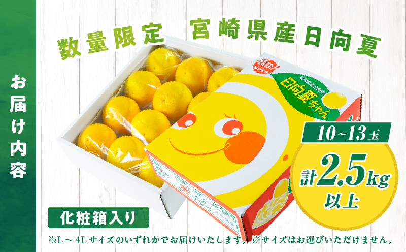 先行予約 日向夏 計2.5kg以上 化粧箱入り 期間限定 数量限定 果物 フルーツ くだもの 柑橘 みかん 令和8年発送 ジュース フルーツサンド おやつ デザート 国産 食品 おすすめ ギフト 贈り物 贈答 おすそ分け お祝い お返し 宮崎県 日南市 送料無料_B216-23