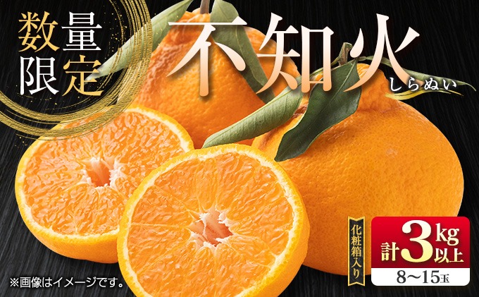 先行予約 不知火 計3kg以上 黒箱 化粧箱入り 期間限定 数量限定 果物 フルーツ くだもの 柑橘 みかん 令和8年発送 みかんジュース デザート おやつ 人気 おすすめ 国産 食品 ギフト 贈り物 贈答 ご褒美 お祝い 記念日 宮崎県 日南市 送料無料_BB140-24