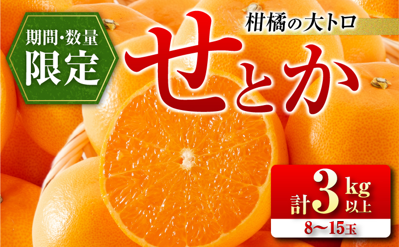 柑橘の大トロ せとか 計3kg以上 先行予約 希少 期間限定 数量限定 フルーツ 果物 くだもの 柑橘 みかん オレンジ 令和8年発送 みかんジュース フルーツサンド 国産 食品 人気 おすすめ デザート おやつ ギフト 贈り物 贈答 宮崎県 日南市 送料無料_CC29-23