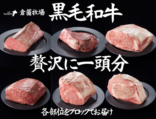 【C171・倉薗牧場直送】長期育成牛・小林市産くらぞの黒毛和牛　一頭セット