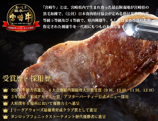 【生産者応援】宮崎牛ロースステーキ1000g（250g×4枚 宮崎牛 和牛 国産 牛肉 霜降り ステーキ ロース 冷凍 送料無料）