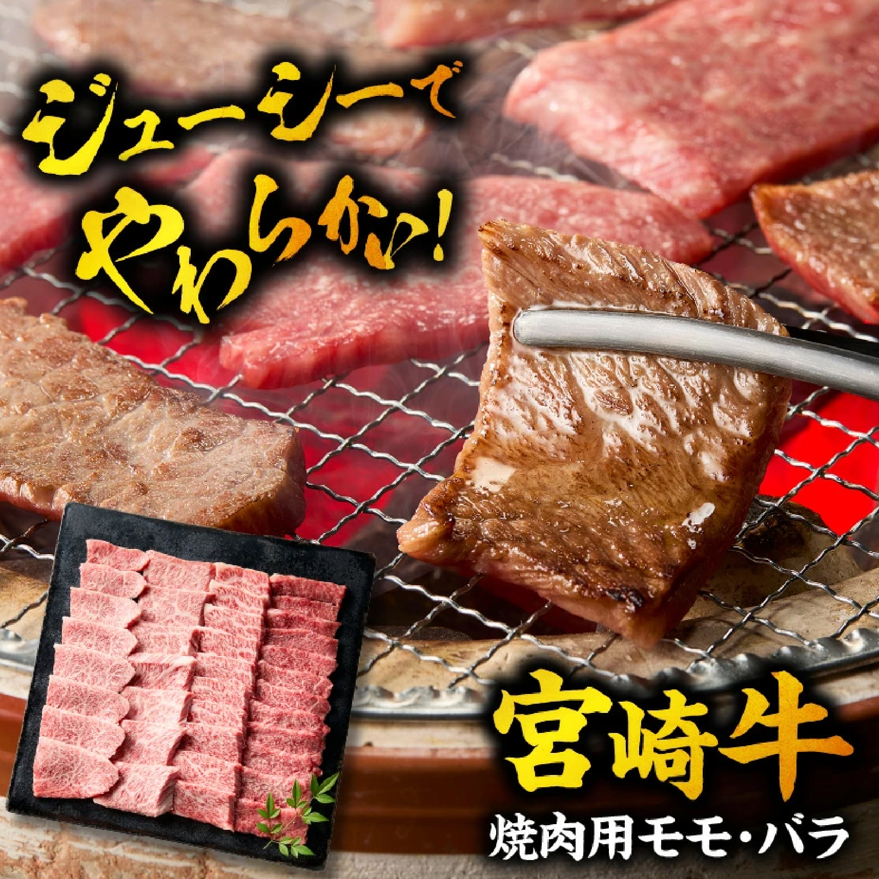 【A5等級宮崎牛】焼肉用モモ・バラ500g（小林市産）(ミヤザキギュウヤキニクヨウ)