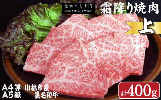 【生産者直送】なかにし和牛霜降り焼肉-上-（産地直送 小林市産 国産 牛肉 和牛 霜降り 焼肉 送料無料）