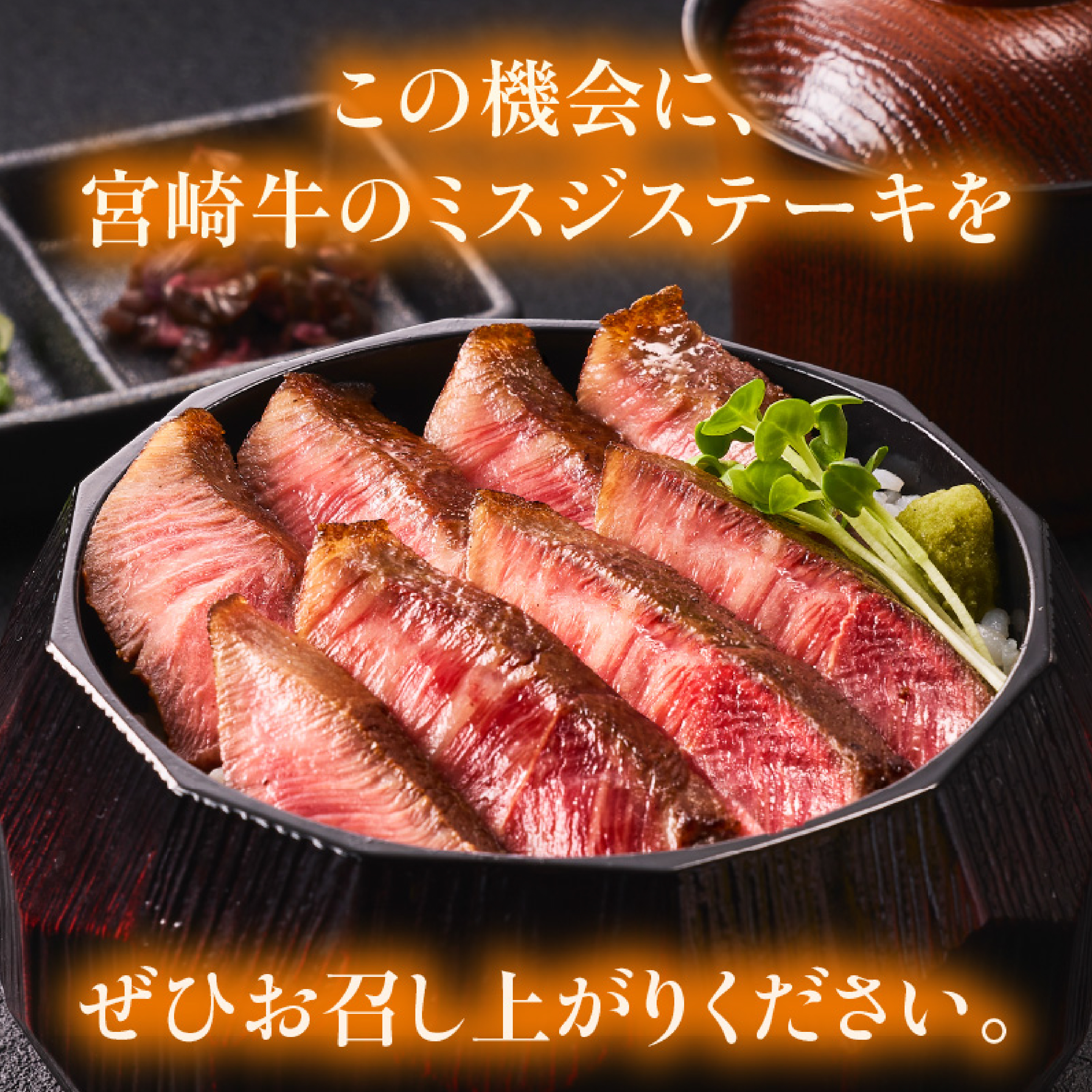 【A4等級以上】宮崎牛ミスジステーキ 2枚 計300g（内閣総理大臣賞 A4 A5 宮崎牛 牛肉 黒毛和牛 赤身 霜降り ステーキ 希少部位 宮崎県）