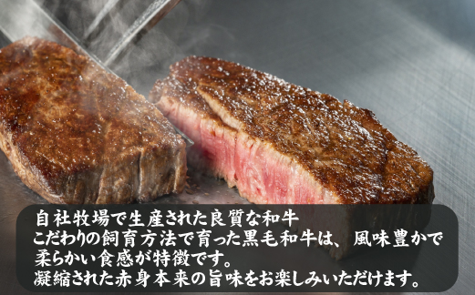 【自社牧場和牛】小林市産 黒毛和牛 赤身ステーキ 200g×2枚（牛肉 国産牛 黒毛和牛 和牛 赤身 ステーキ）