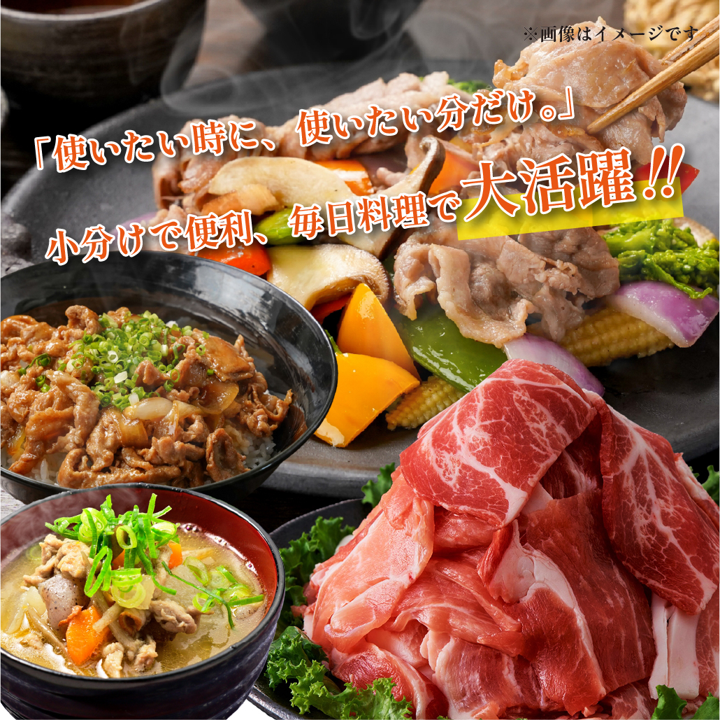 【定期便全3回】主婦の味方定期便(豚バラスライス 豚ロースとんかつ 豚モモウデ切り落とし ロースしゃぶしゃぶ 国産 九州産)