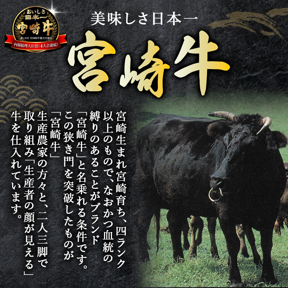 【人気鉄板焼き店厳選】熟成宮崎牛A4等級ロース・赤身すき焼き食べ比べセット　オリジナルタレ付き（国産 牛肉 黒毛和牛 宮崎牛 焼肉 すき焼き スライス 赤身 霜降り 特製タレ付き）