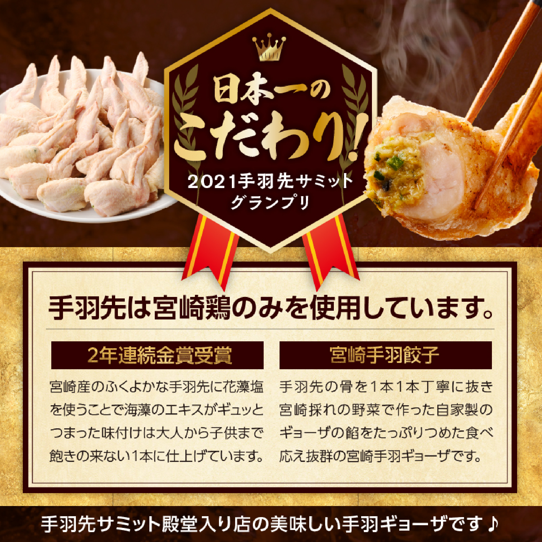 【レンジでチンするだけ♪】宮崎手羽ギョーザ 18本（国産 鶏肉 手羽先 手羽 餃子 ギョウザ 味付き 調理済み 冷凍 人気）