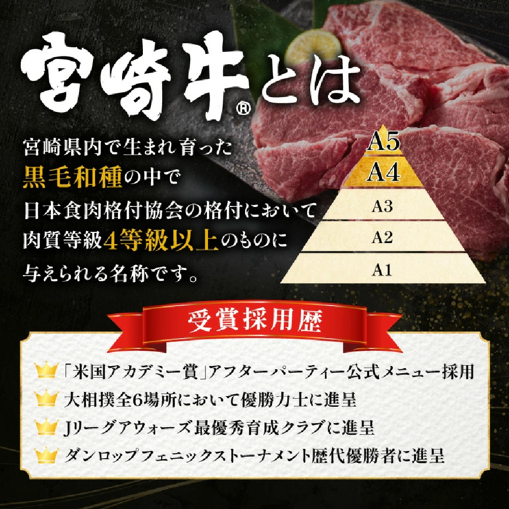 【A4等級以上】宮崎牛シャトーブリアン1枚 150g（内閣総理大臣賞 A4 A5 宮崎牛 牛肉 黒毛和牛 赤身 希少部位 焼肉 ステーキ）