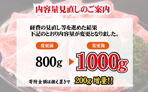 【A4等級以上】宮崎牛肩ロースしゃぶしゃぶ用 1kg（500g×2P 国産 牛肉 牛 黒毛和牛 宮崎牛 A4 しゃぶしゃぶ 霜降り 赤身 人気）