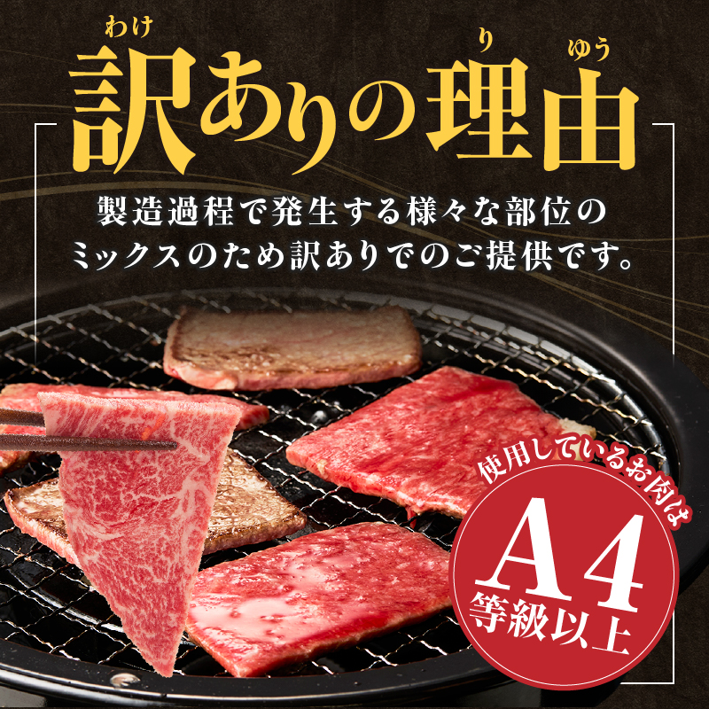 A4等級以上 宮崎牛 訳あり 焼肉 バラエティパック 1.5kg（牛肉 肉 お肉 黒毛和牛 宮崎牛 ブランド牛 内閣総理大臣賞4大会連続受賞）
