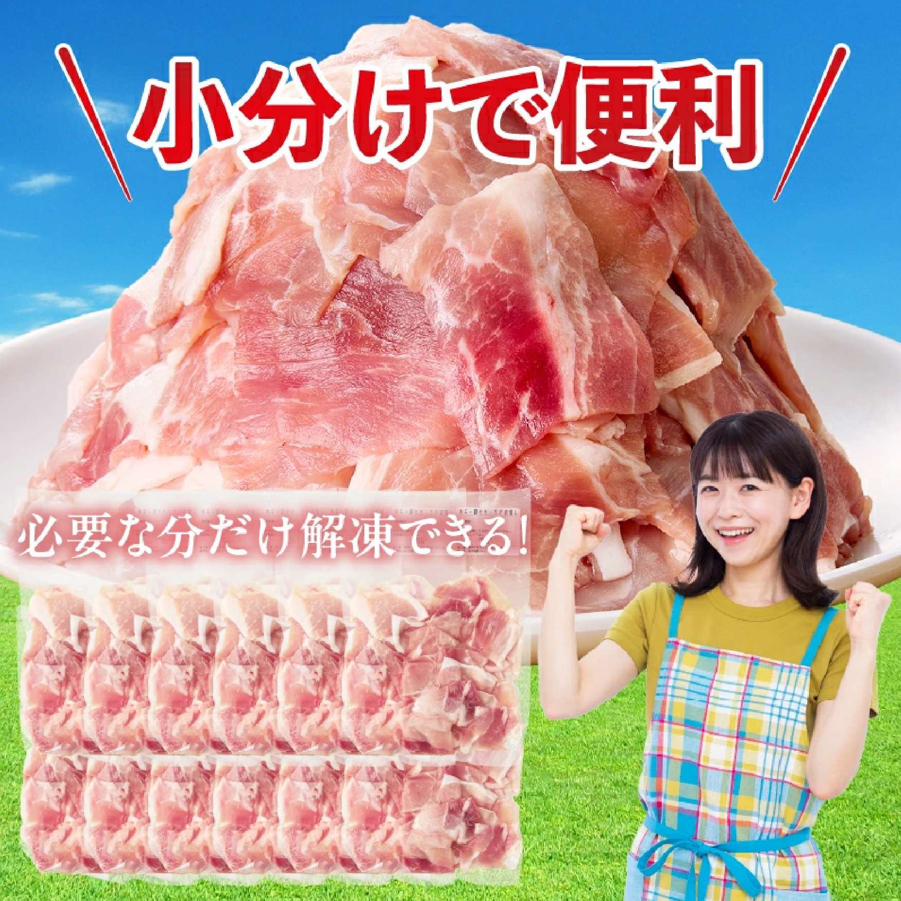 【訳あり】宮崎県産ホエー豚万能 小間切れ 3kg（豚肉 豚 ホエイ豚 こま切れ 豚こま 豚小間切れ 豚しゃぶ 訳あり 小分け）