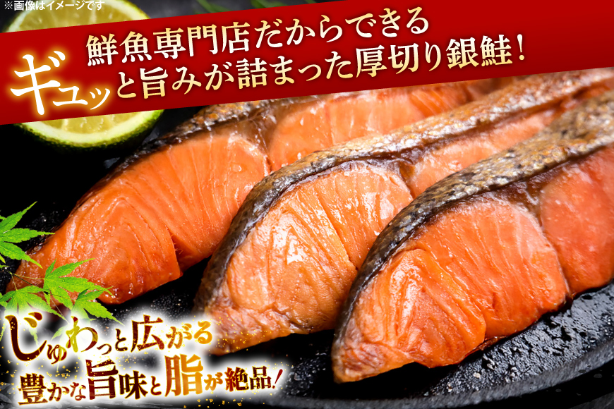 鮭 厚切り 塩銀鮭 A品 切り身 約1.5kg [安田 宮崎県 日向市 452061275] 銀鮭 鮭 魚介類 海鮮 さけ サケ 鮭切身 シャケ 切り身 1.5kg 1.5キロ 冷凍 家庭用 おかず 弁当 銀鮭切り身 魚