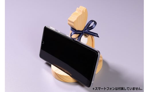 木製 スマホスタンド ねこ 蛤碁石付き [ミツイシ(黒木碁石店) 宮崎県 日向市 452060826]