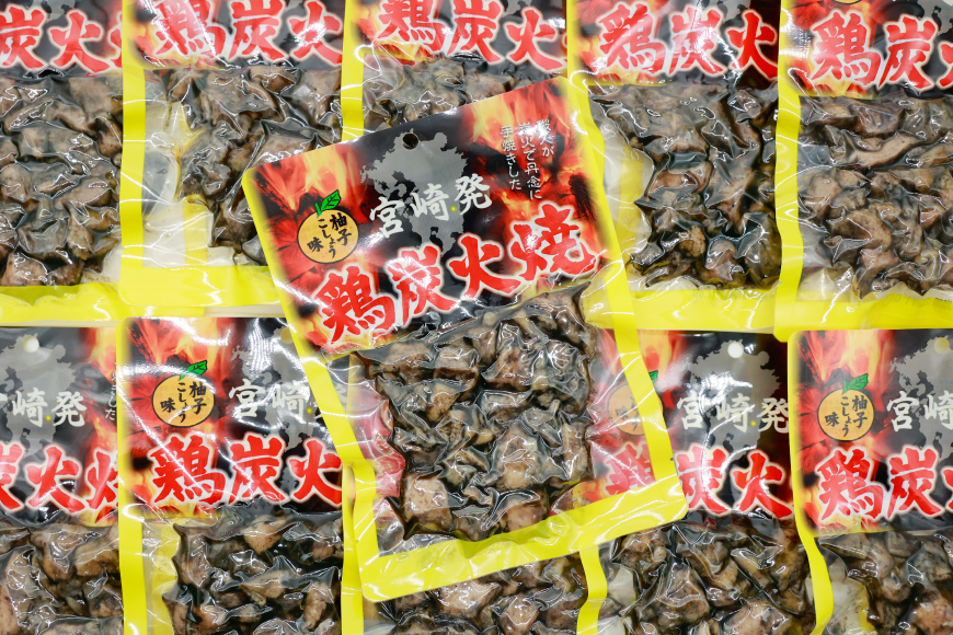 鶏 炭火焼き 柚子こしょう味 100g 12p 計1.2kg [カンショク 宮崎県 日向市 452061283] 炭火焼 鶏肉 親鳥 柚子こしょう ゆずこしょう 柚子胡椒