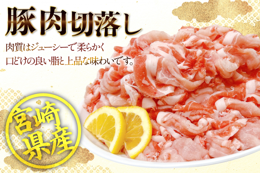 豚肉 鶏肉 宮崎県産 豚切り落とし 250g 6p カット済み 鶏もも 300g 5p 計3kg セット [TRINITY 宮崎県 日向市 452061322] 豚 切り落とし 切落し 鶏 鶏もも肉 もも もも肉 鶏モモ 鶏モモ肉