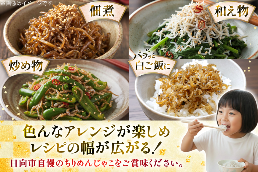 ちりめん 宮崎県産 無添加 ちりめんじゃこ 120g 3p 計360g [幸脇漁業生産組合 宮崎県 日向市 452061353] じゃこ 国産 しらす干し 小分け ジャコ 保存料不使用