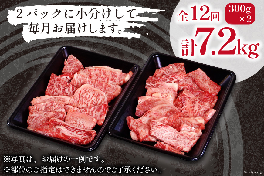 牛肉 訳あり 12回 定期便 宮崎和牛 切り落とし 焼肉 600g ×12回 総計 7.2kg [道の駅「日向」物産館 宮崎県 日向市 452061151] 焼き肉 切落し きりおとし 黒毛和牛 宮崎県産 訳アリ