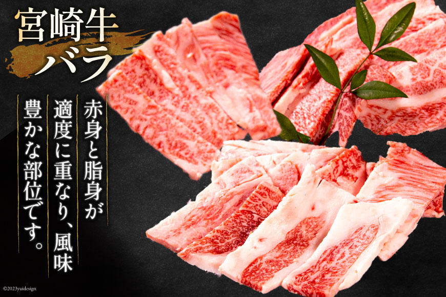 牛肉 定期便 3回 宮崎牛 バラエティAコース 計 1.3kg [ミヤチク 宮崎県 日向市 452061039] セット 冷凍 モモ 焼肉 牛肩ロース ロース バラ