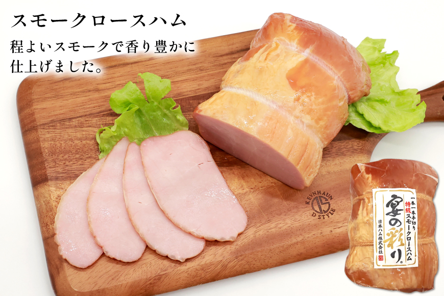 【11月・12月・1月 発送】 ハム 日本ハム 人気のハム2種大容量セット 宴の彩り 計1.22kg [日本ハムマーケティング 宮崎県 日向市 452060590] ニッポンハム はむ 豚 肉 ロースハム ステーキ ギフト 真空 冷蔵 贈答