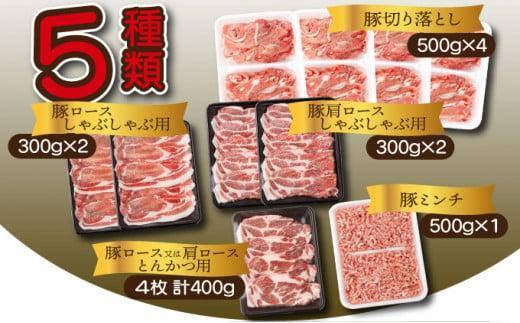 KU405-1-2603＜2026年3月発送分＞宮崎県産豚バラエティー2.1kgセット