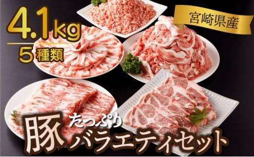 《2026年6月発送》宮崎県産豚バラエティー4.1kgセット_K033-057-2606