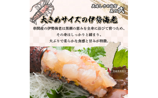 【先行予約】 ＜生冷凍・数量限定＞宮崎県串間産 天然伊勢エビ（約800g）_K027-003