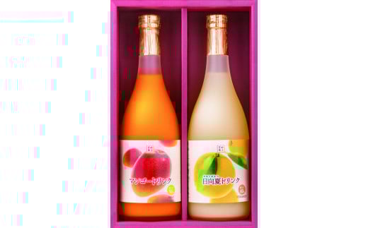 KU123【定期便・全3回】あふれる果実感！マンゴー・日向夏ドリンク２本セット(各720ml)×3回【宮崎果汁】