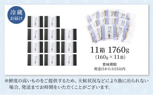 漁師の獲れたてちりめん 計1.76kg(160g×11袋)_K006-004