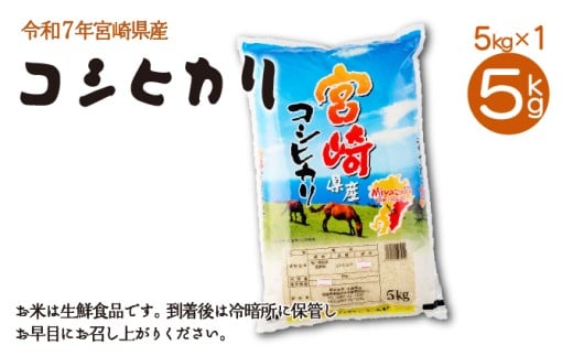 H-CD1  ＜令和7年産米＞宮崎県串間市産！超早場米「コシヒカリ」(5kg×1袋)【江藤商店】