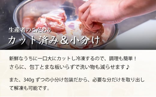 ＜2026年8月発送＞宮崎県産鶏もも肉340g×15パック　合計5.1kg_K031-007-2608