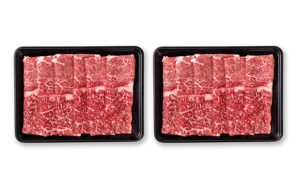 【2月発送】宮崎県産黒毛和牛 赤身スライス1kg（ 500g×2 ）すき焼き用 牛肉 しゃぶしゃぶ 宮崎県産 ミヤチク＜1.8-1＞●