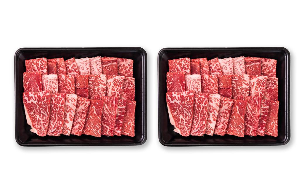 宮崎県産黒毛和牛 赤身焼肉 1kg (500g×2） BBQ 鉄板焼肉 宮崎県産 ミヤチク＜47-13b＞●
