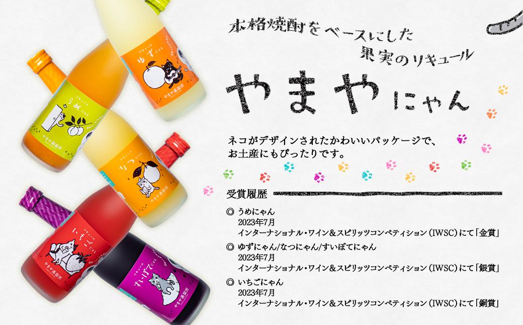 やまやにゃん 果実のリキュール2種飲み比べ ゆず・日向夏 各500ml＜45-2a＞