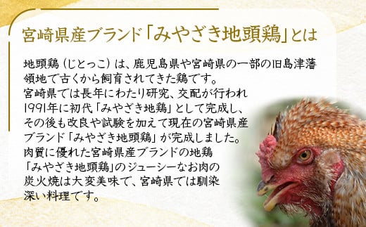 ブランド地鶏 みやざき地頭鶏　炭火焼 160g×5パック 小分け＜1.5-218＞