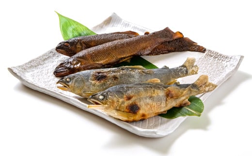 鮎の塩焼き・甘露煮ギフト 計5～7尾　鮎のよしの＜25-8a＞★