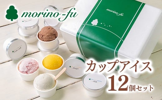 【もりのふうオリジナル】5種類（定番＋季節限定）カップアイス12個セット アイスクリーム＜1-250＞　