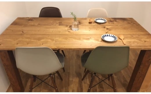 Interior G-S-S【天然無垢材】長方形ダイニングテーブル 天板1600×800＜16-13＞★