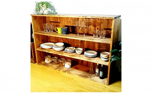 【天然無垢材】カウンター＆キッチンシェルフ　Interior G-S-S＜14-11＞★