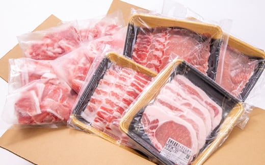 宮崎県産豚肉4種セット 合計3.7kg 小分け 焼肉 しゃぶしゃぶ とんかつ等＜1.6-30＞