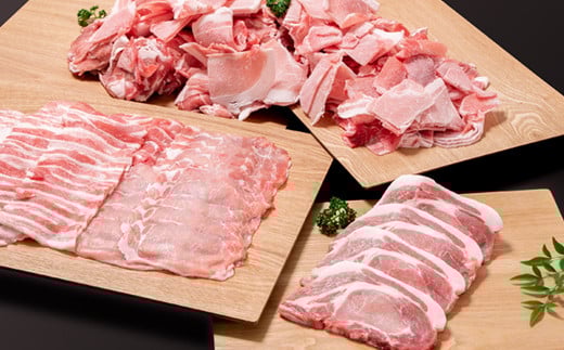 宮崎県産豚肉4種セット 合計3.7kg 小分け 焼肉 しゃぶしゃぶ とんかつ等＜1.6-30＞