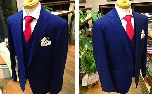 セミハンドメイドオーダースーツ 3ピーススーツ イタリア製ブランド生地「Ermenegildo Zegna 15milmil」 エルメネジルド ゼニア最高級生地【メンズ＆レディース】＜29-3a＞